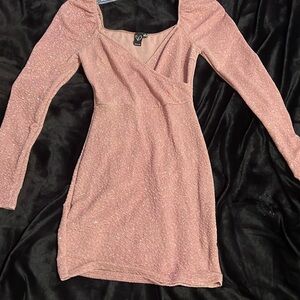 Pink glitter party cocktail dress. Size small.